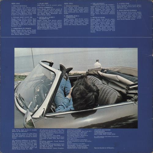 洋楽 John Prine/Sweet Revenge/SD7274 JOHN PRINE Sweet Revenge LP (Atlantic SD 7274) with Lyric Insert